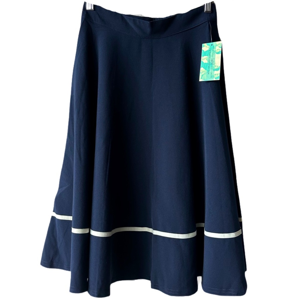 💙 RockSteady Classic Navy A-Line Midi Skirt – Timeless & Iconic! 💙